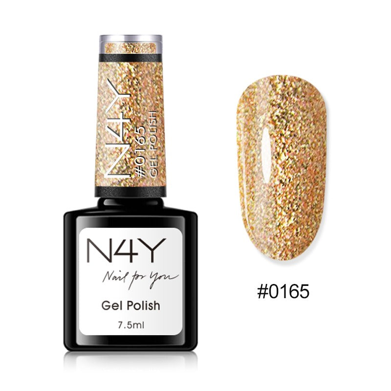 N4Y Gel Polish Crystal Gold Glitter