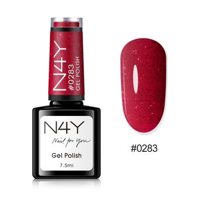 N4Y Gel Polish Red Candy Glitter