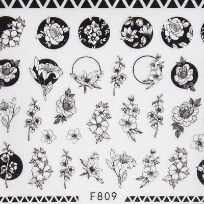 Nail Stickers Flowers #007