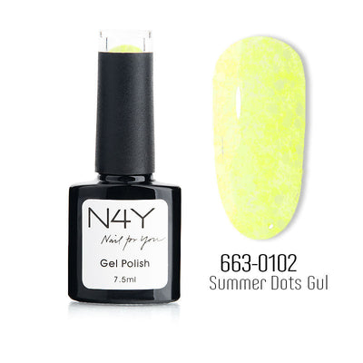 N4Y Gel Polish Summer Dots Yellow
