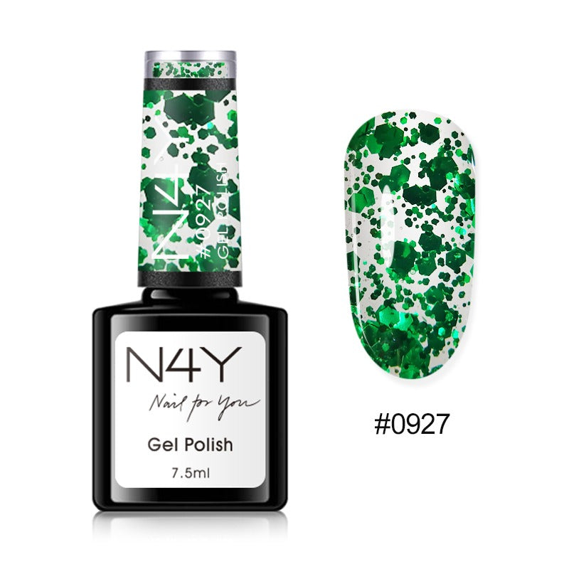 N4Y Gel Polish Green Flakes