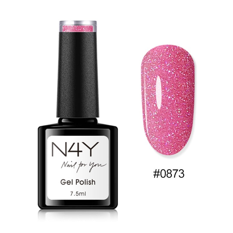 N4Y Gel Polish Pink Glitter