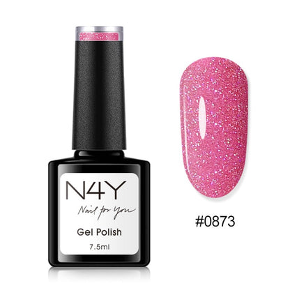 Gel Polish Pink Glitter