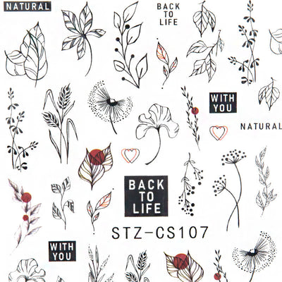 Nail Stickers Flowers #010