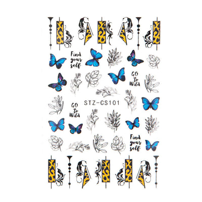 Nail Stickers Butterflies & Leafs