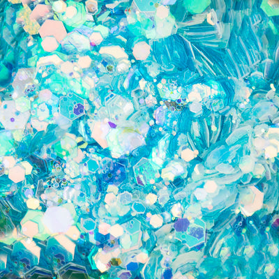 N4Y Glitter Flakes Mermaid Blue
