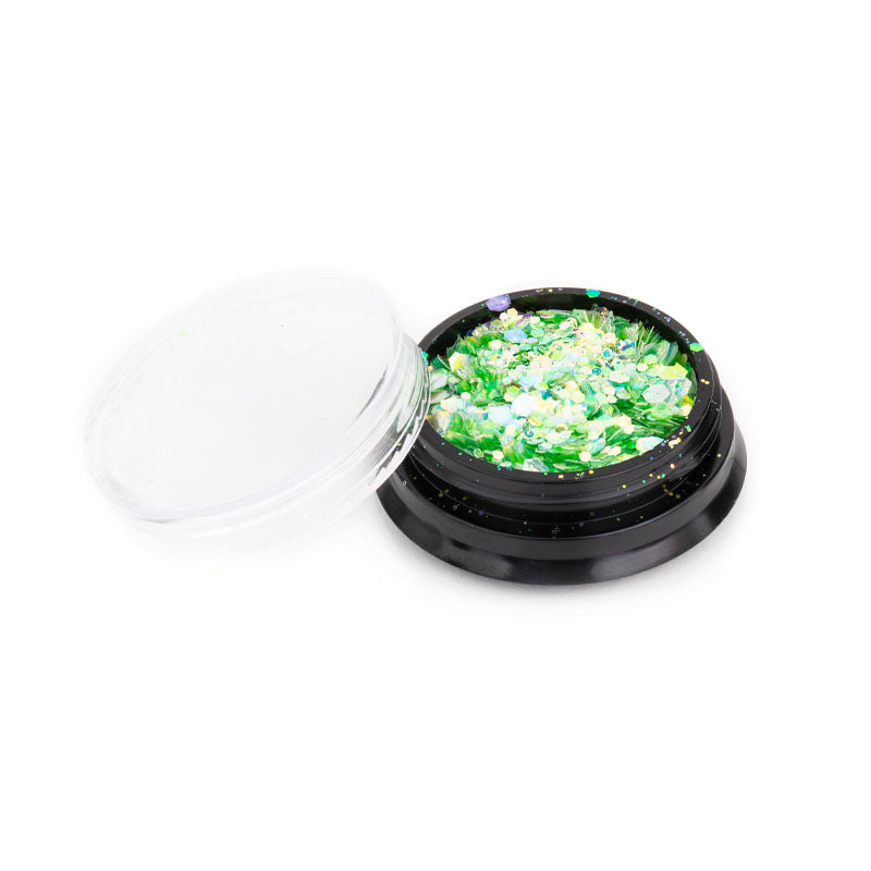 N4Y Glitter Flakes Mermaid Green