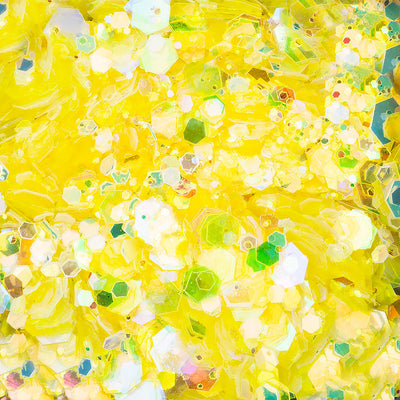 N4Y Glitter Flakes Mermaid Yellow