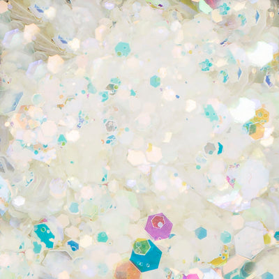 N4Y Glitter Flakes Mermaid White