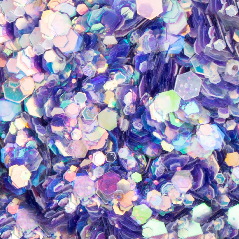 N4Y Glitter Flakes Mermaid Purple