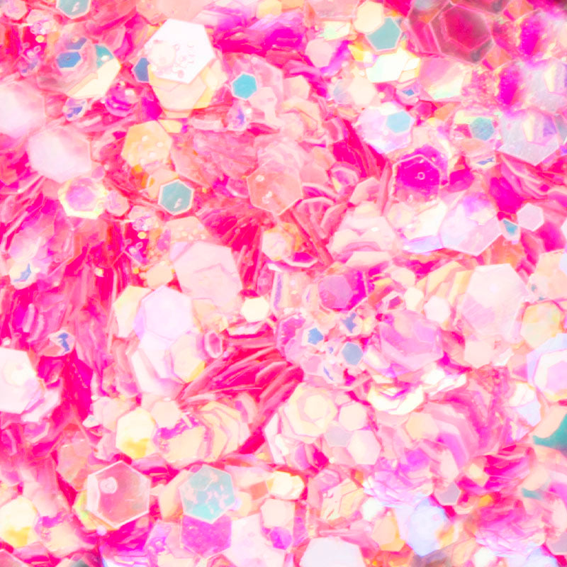 N4Y Glitter Flakes Mermaid Pink