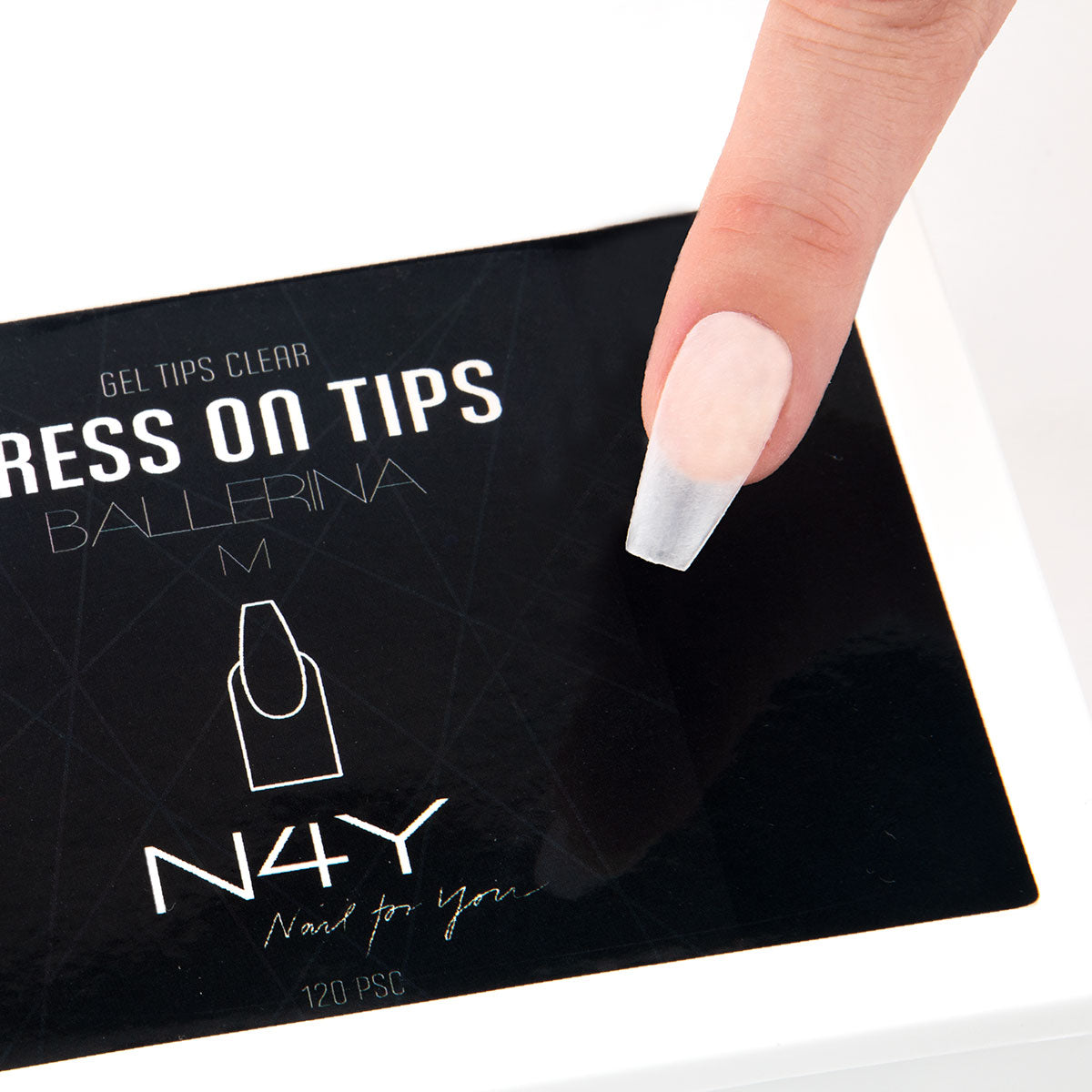 N4Y Press On Tips - Ballerina Clear