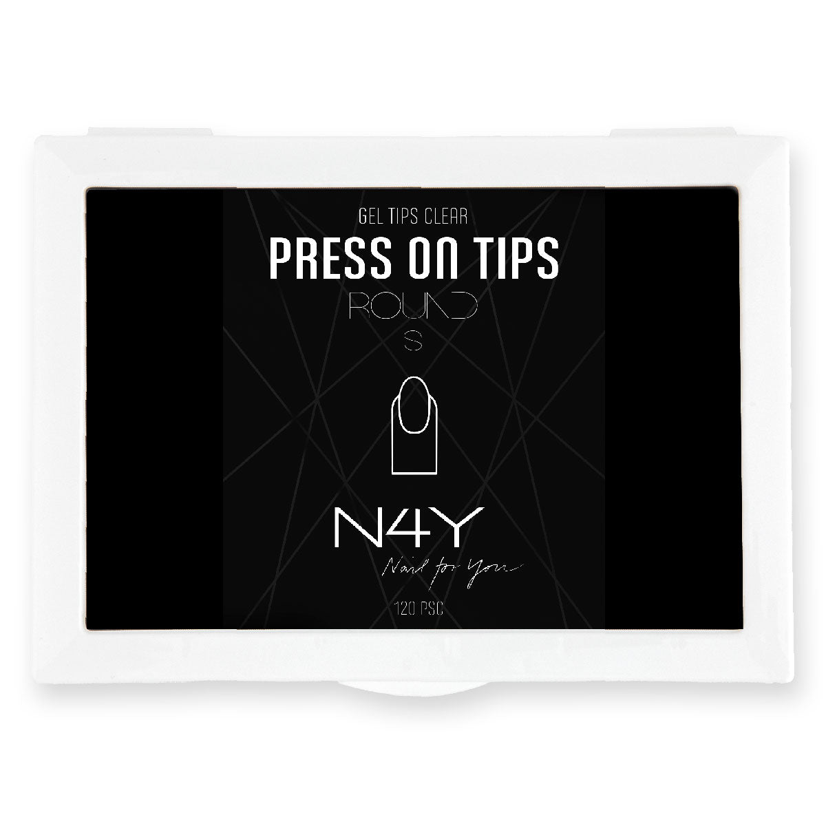 N4Y Press On Tips - Round Clear