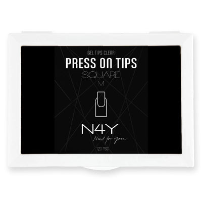 N4Y Press On Tips - Square Clear